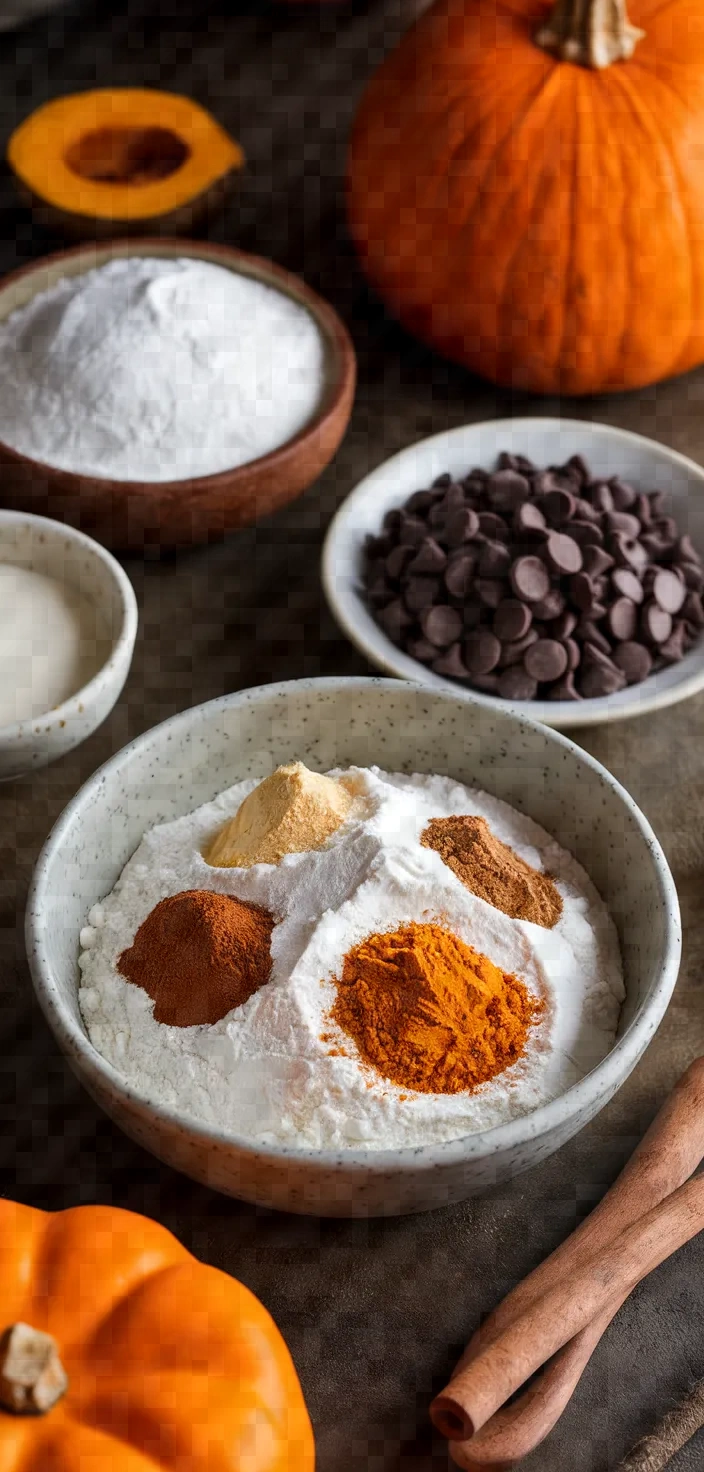 Ingredients photo for Pumpkin Chocolate Chip Layer Cake Recipe