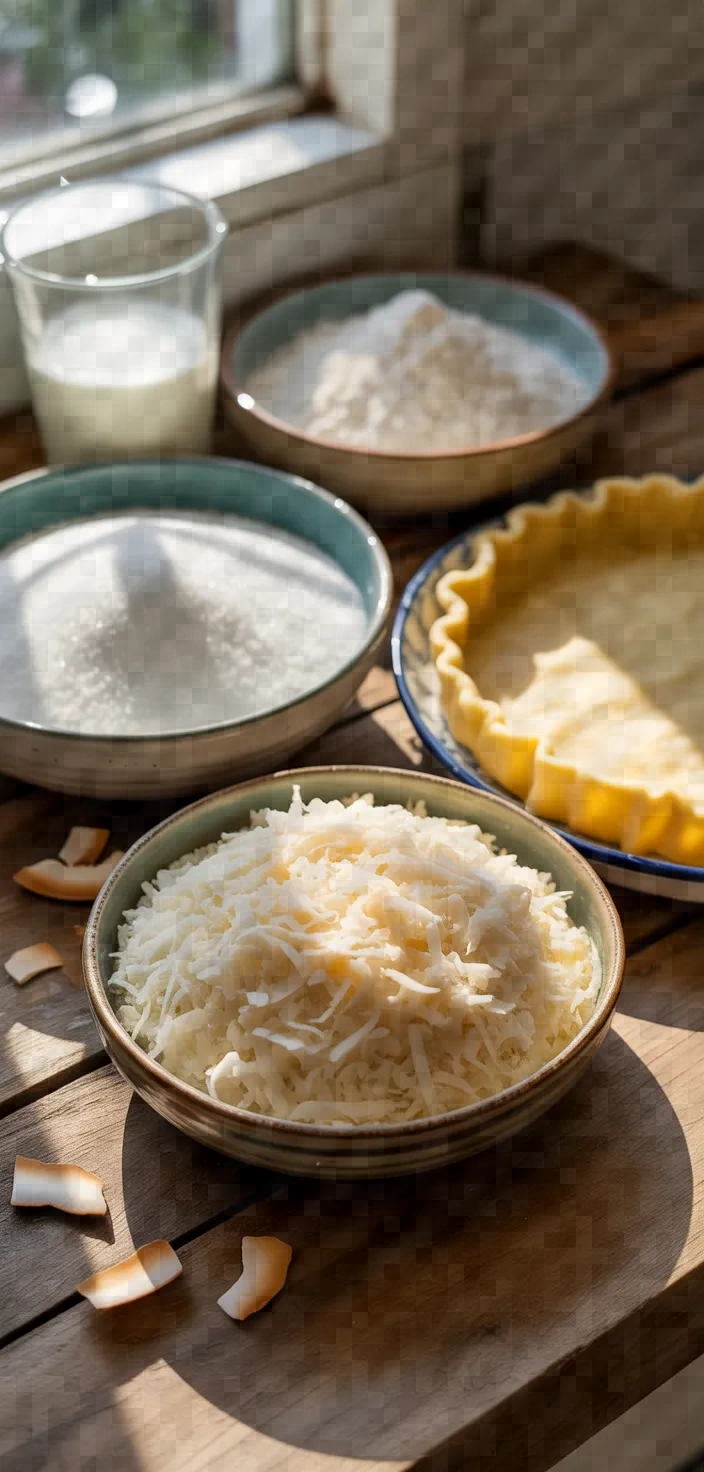 Ingredients photo for Coconut Cream Pie Recipe