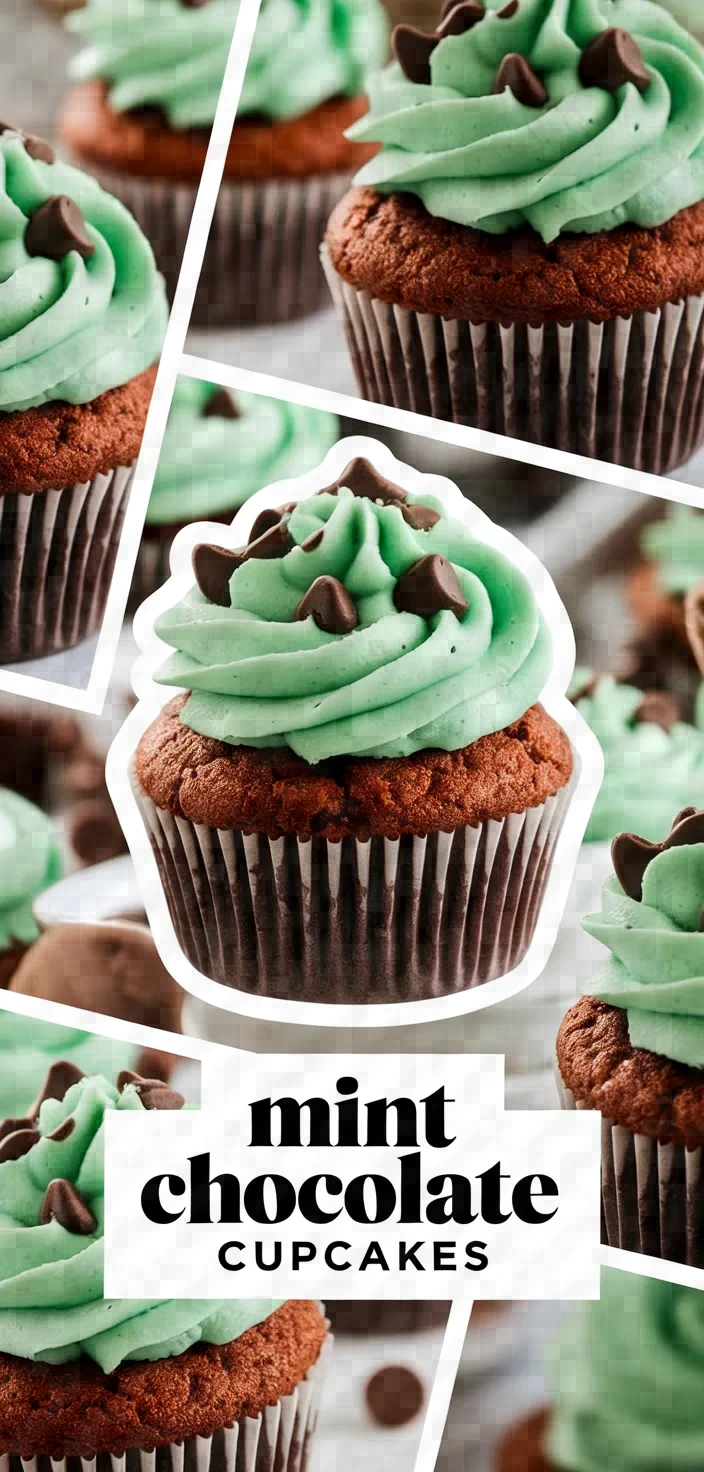 A photo of Mint Chocolate Chip Cupcakes Recipe