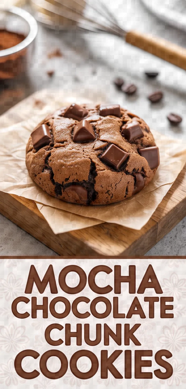A photo of Mocha Chocolate Chunk Cookies Recipe