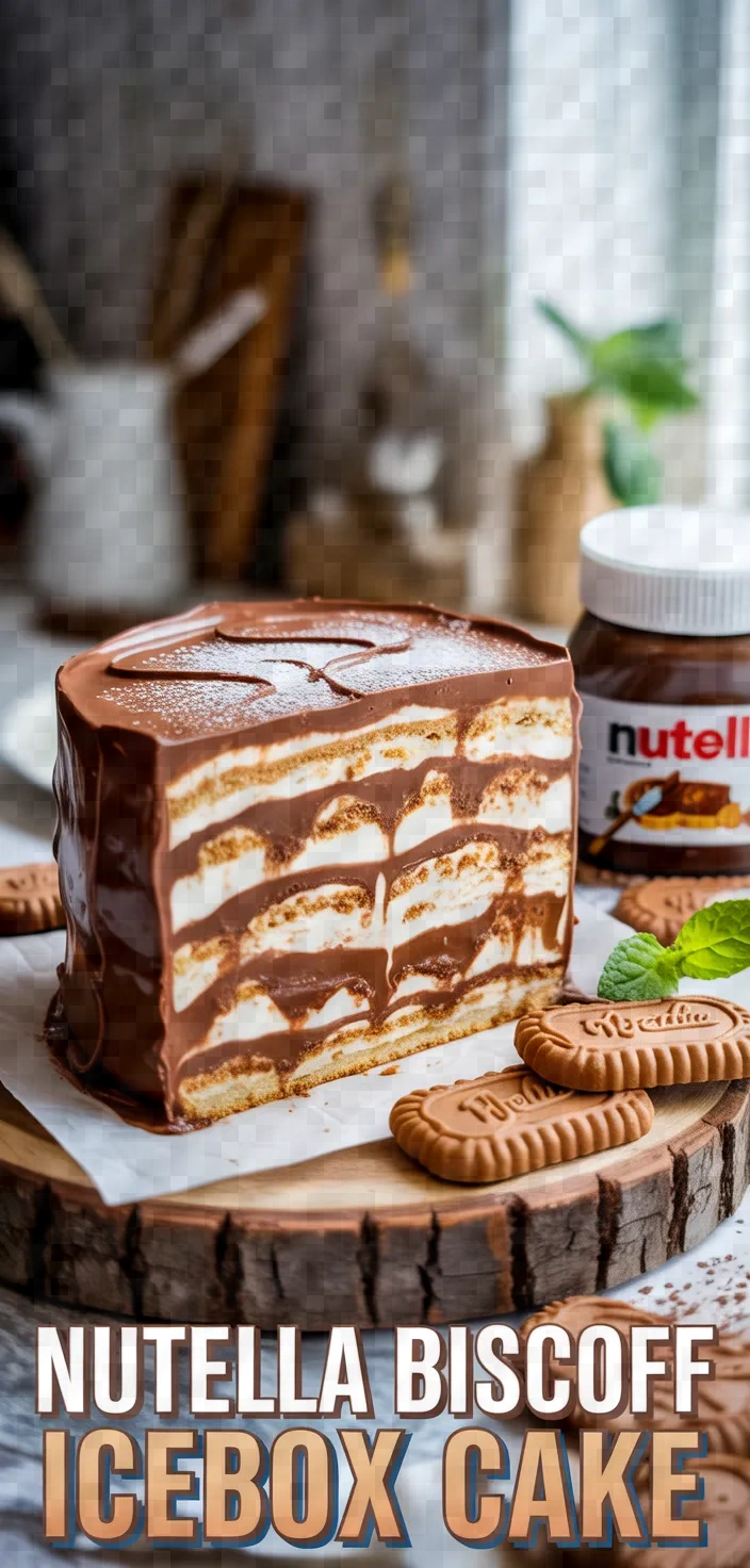 A photo of Nutella Biscoff Icebox Cake Recipe