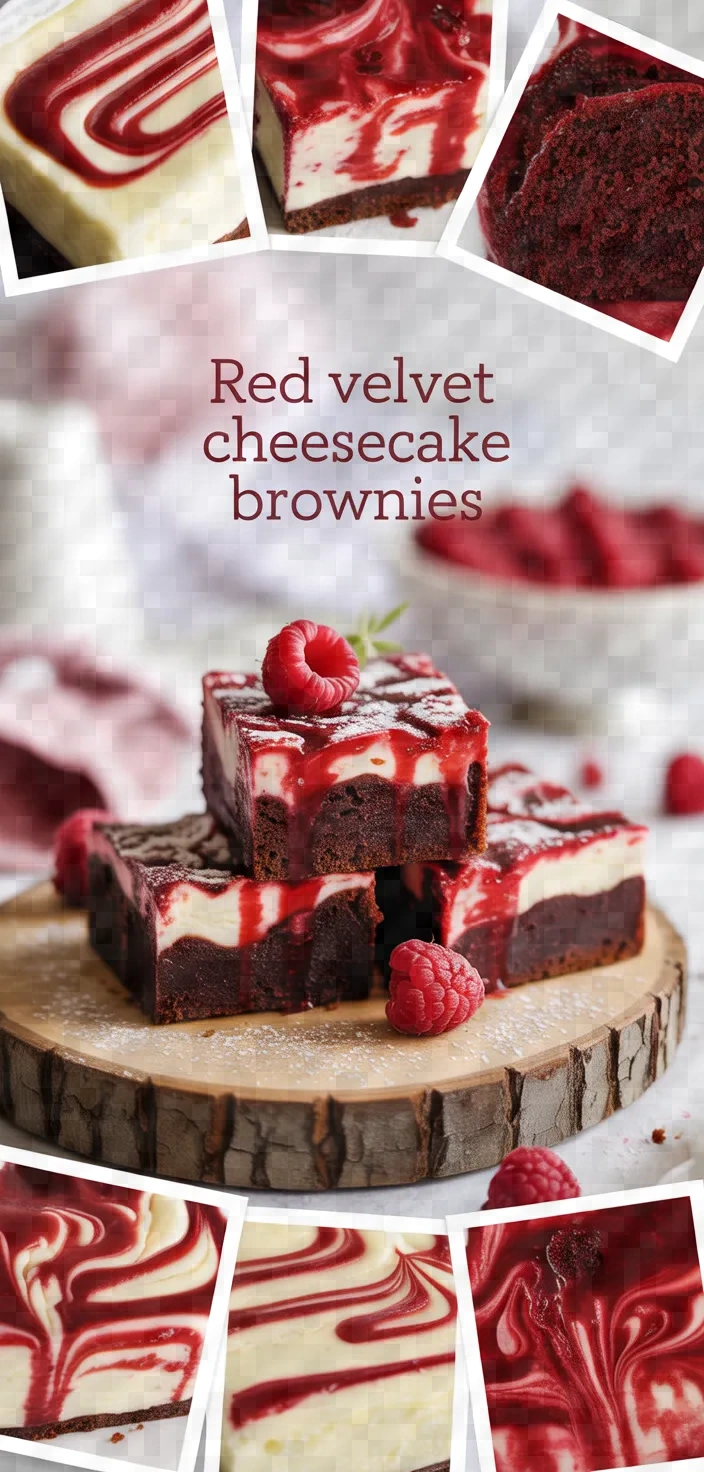 A photo of Red Velvet Cheesecake Swirl Brownies Recipe