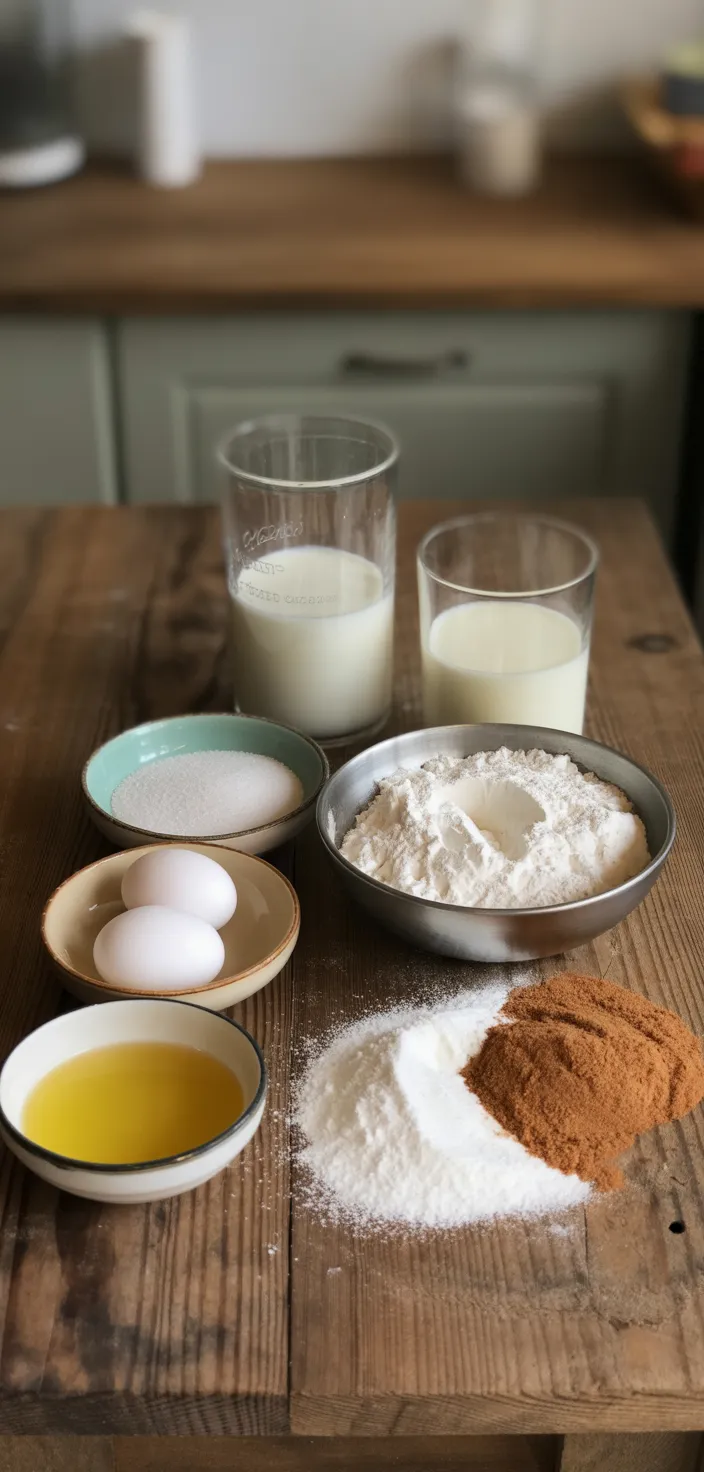 Ingredients photo for Cinnamon Sugar Twist Doughnuts Recipe
