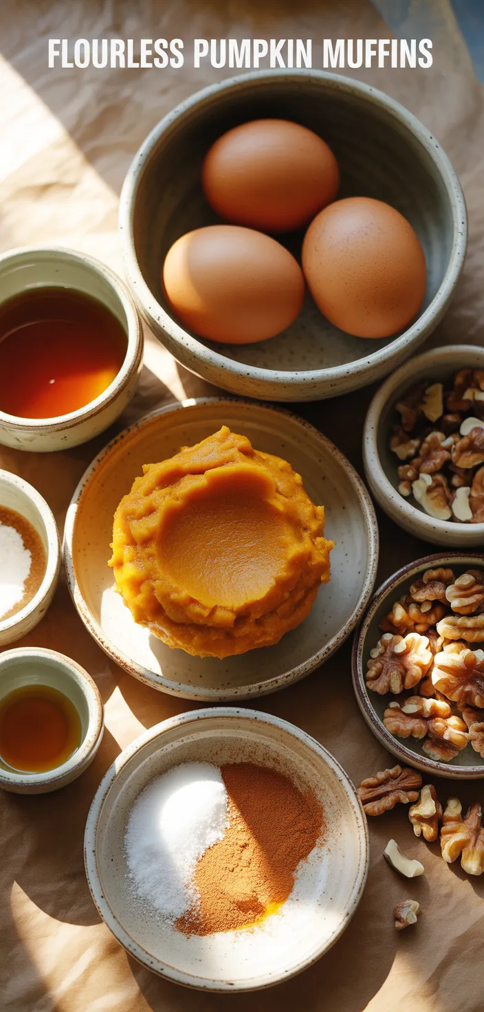 Ingredients photo for Flourless Pumpkin Muffins Recipe