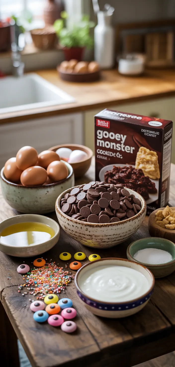 Ingredients photo for Gooey Monster Cookies Recipe