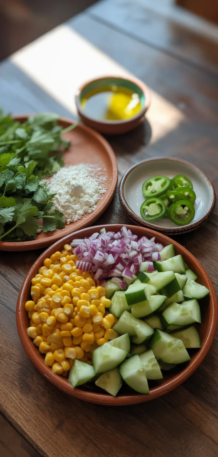 Ingredients photo for Mexican Cucumber Salad Recipe