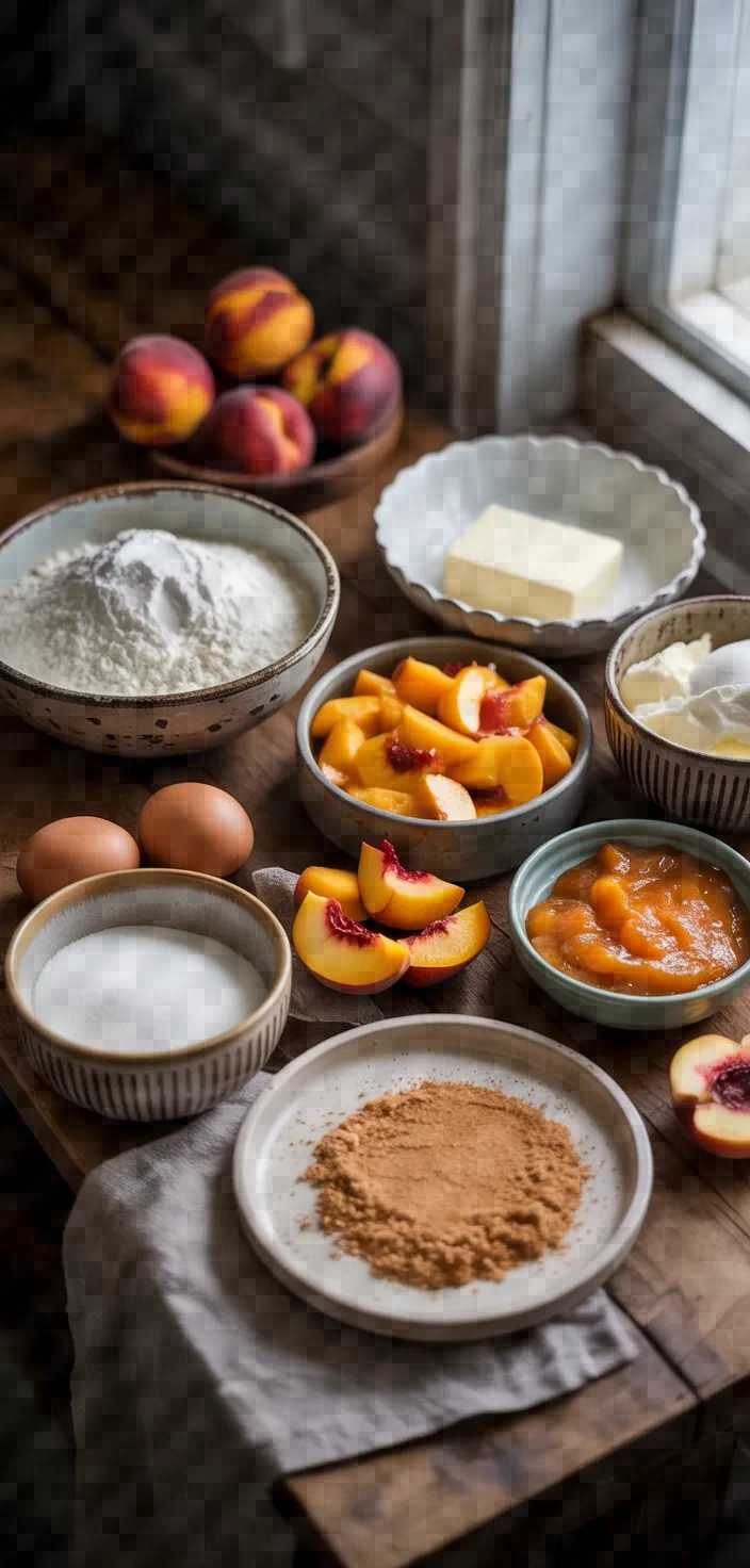 Ingredients photo for Peach Pie Cupcakes Recipe