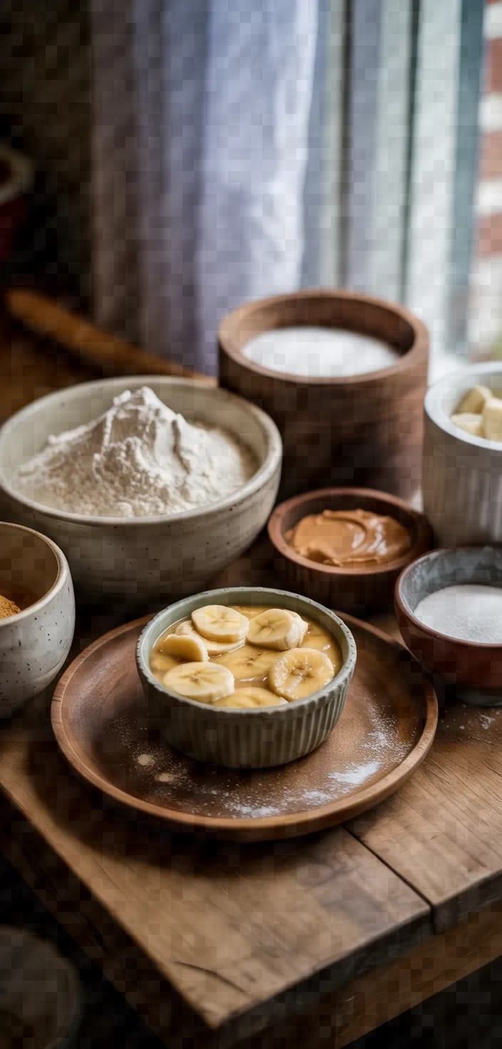 Ingredients photo for Peanut Butter Banana Cupcakes Recipe