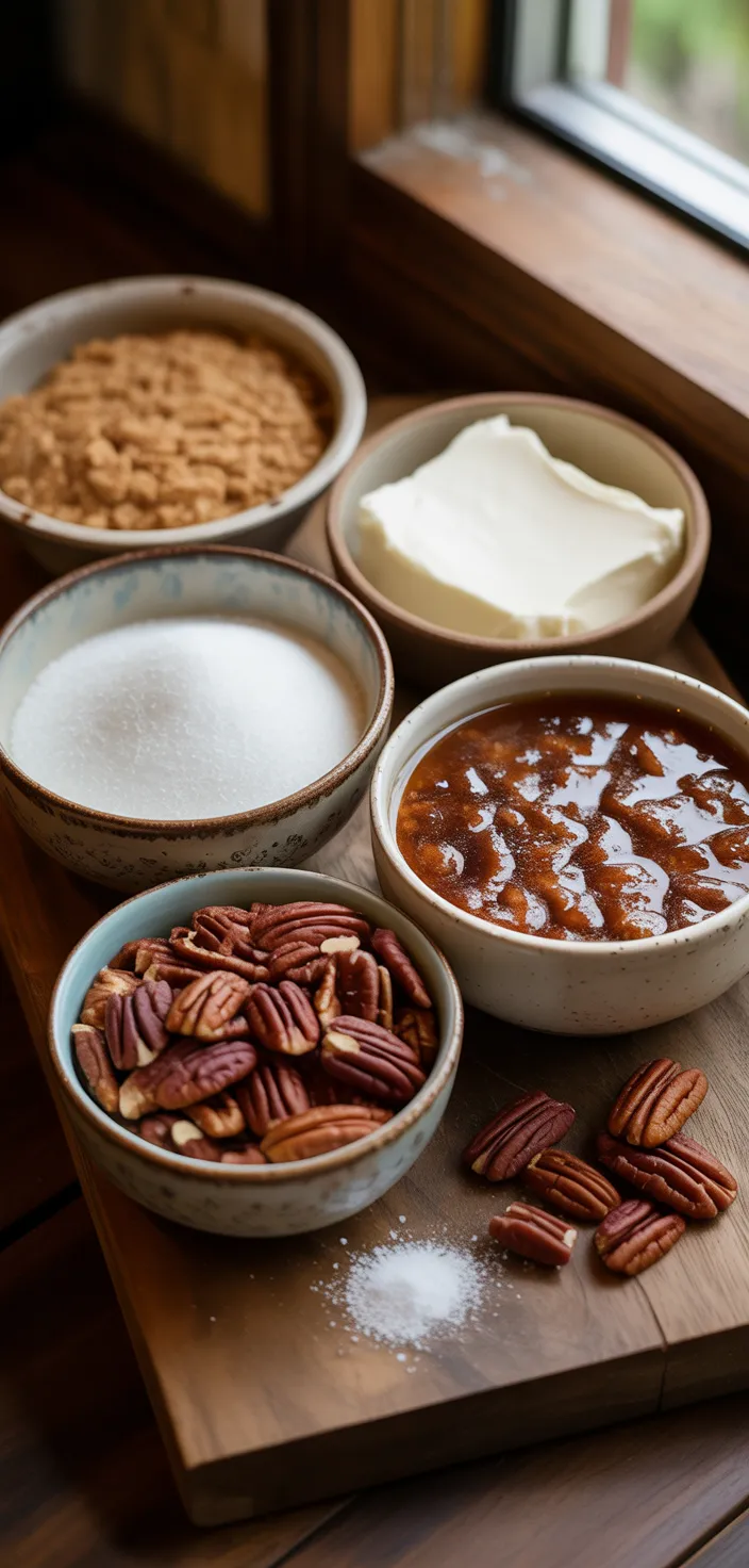 Ingredients photo for Pecan Pie Cheesecake (Bars Or Cake!) Recipe