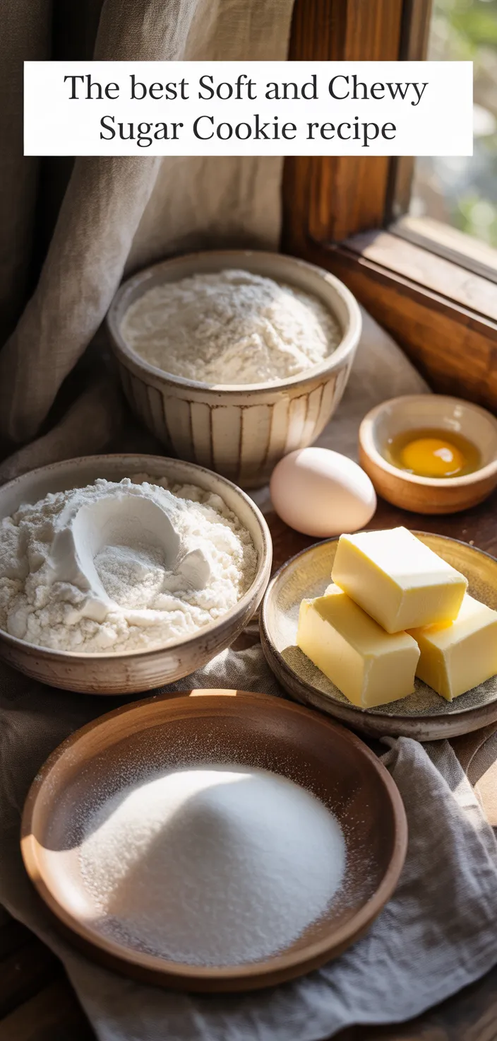Ingredients photo for The BEST Soft And Chewy Sugar Cookie Recipe