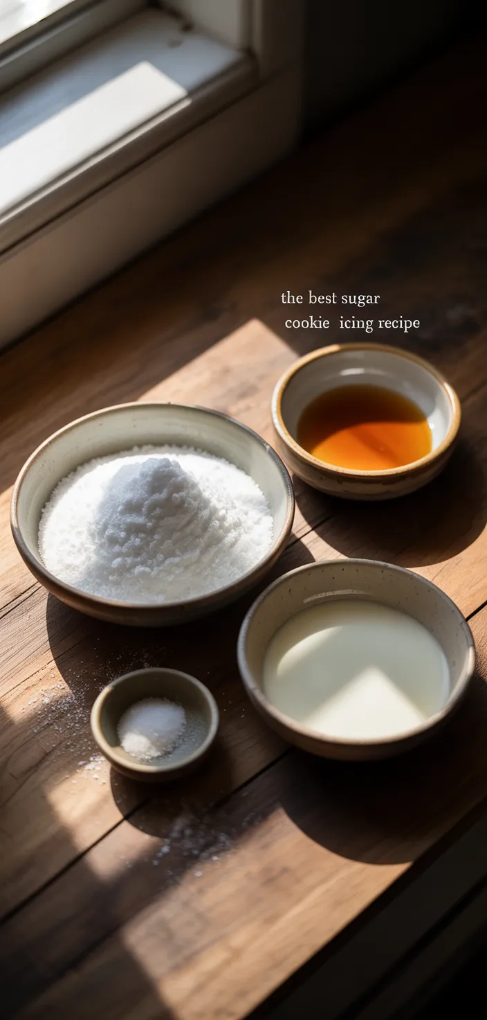 Ingredients photo for The Best Sugar Cookie Icing Recipe