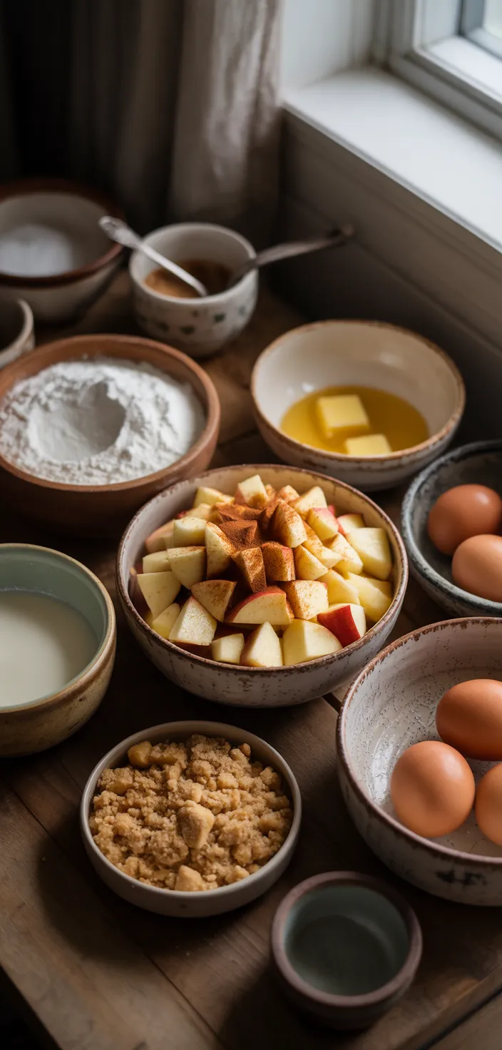 Ingredients photo for Apple Cinnamon Crumb Muffins Recipe