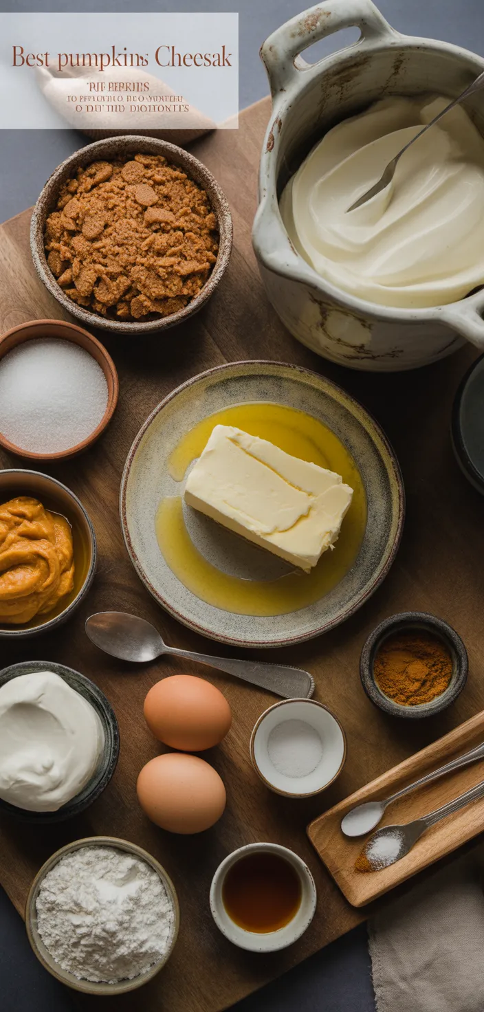 Ingredients photo for Best Pumpkin Cheesecake Recipe