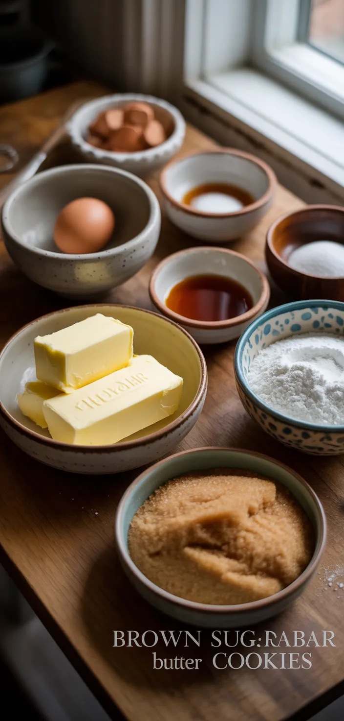 Ingredients photo for Brown Sugar Butter Cookies Recipe