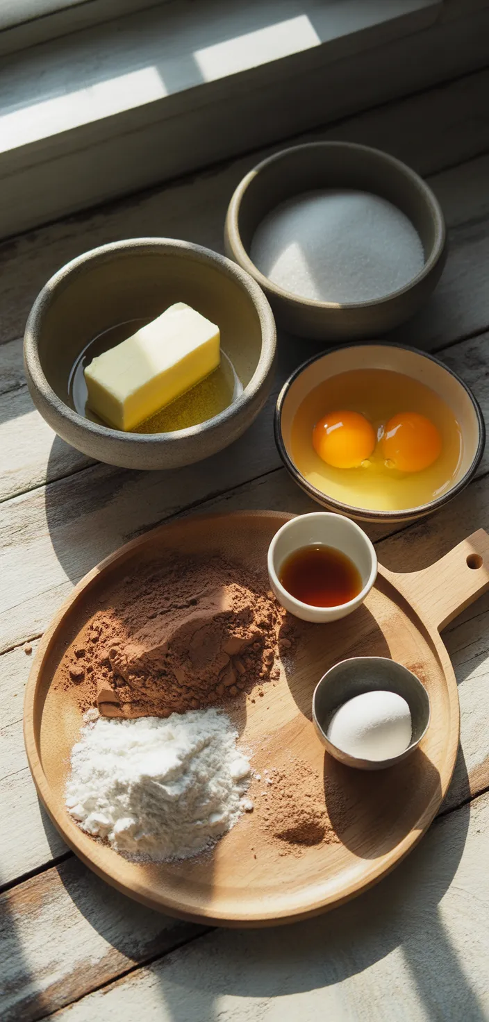 Ingredients photo for Cocoa Powder Brownies Recipe