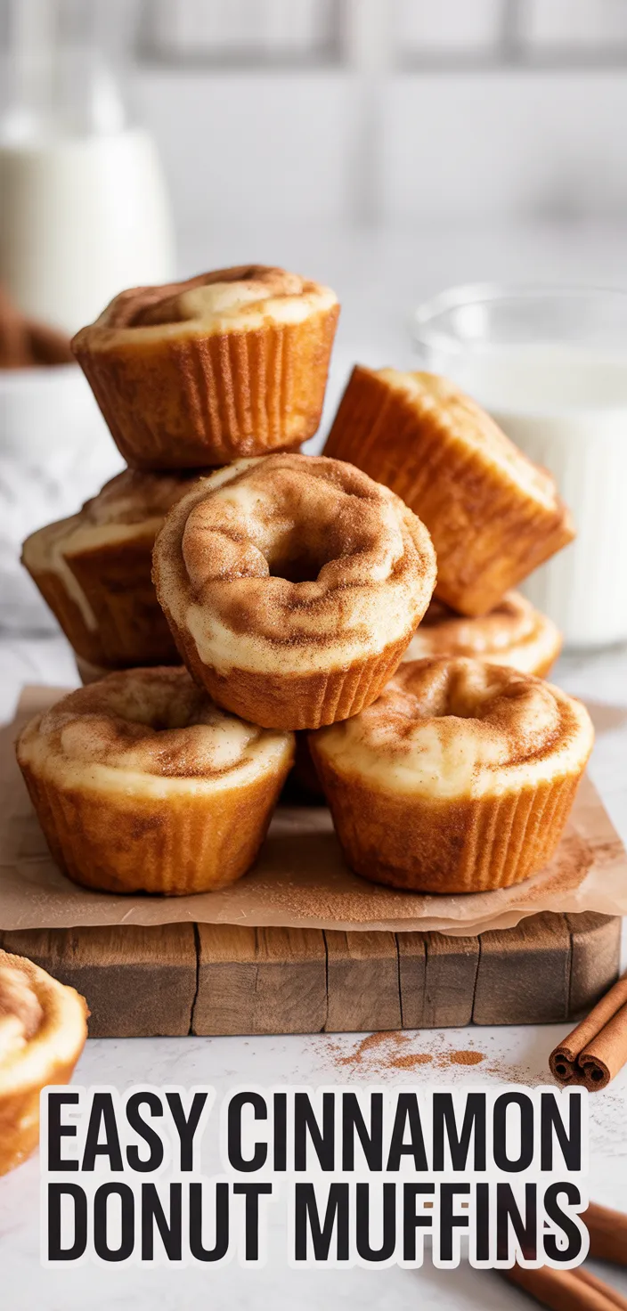 A photo of Easy Cinnamon Donut Muffins Recipe