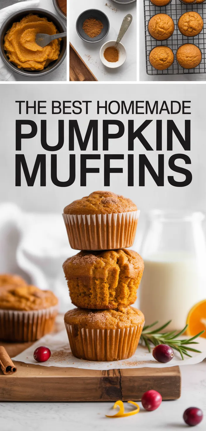 A photo of The Best Homemade Pumpkin Muffins Recipe