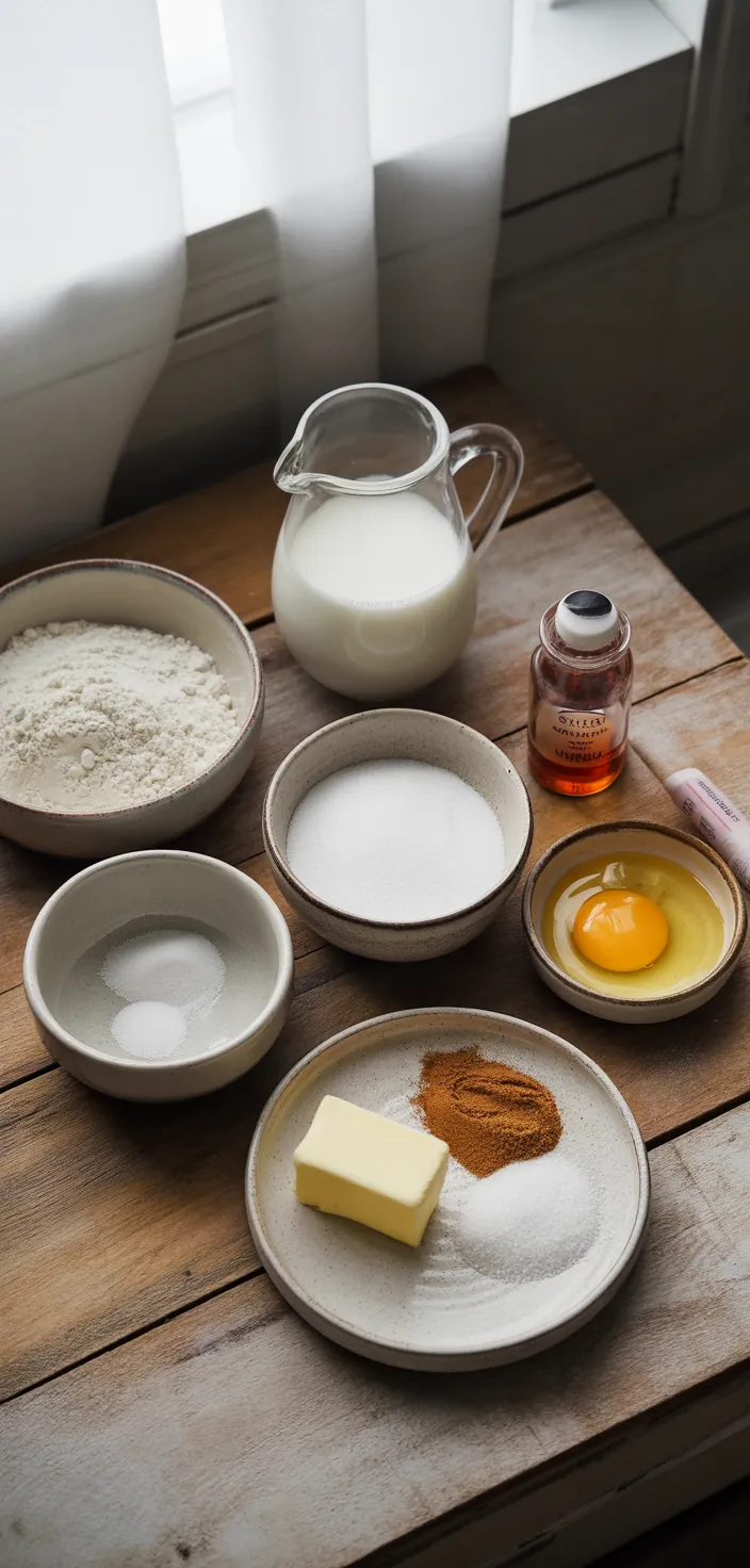 Ingredients photo for Easy Cinnamon Donut Muffins Recipe