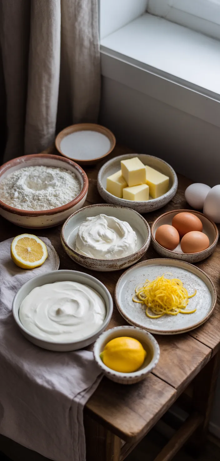 Ingredients photo for Italian Lemon And Mascarpone Tart Recipe