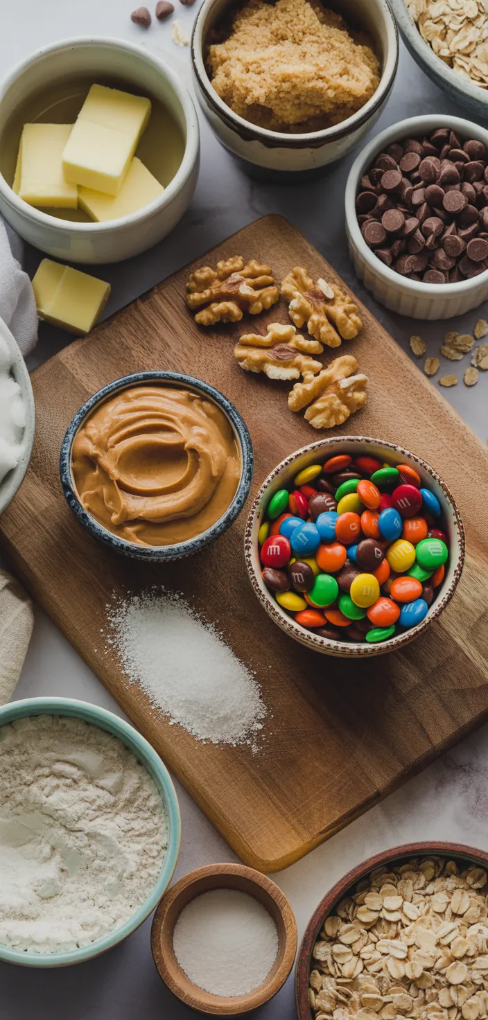 Ingredients photo for Monster Cookie Bars Recipe