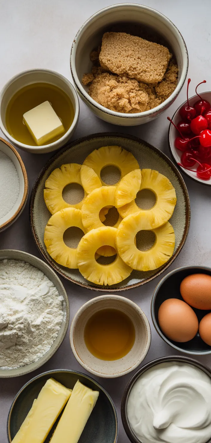 Ingredients photo for Pineapple Upside Down Bundt Cake Is The Next Best Thing To A Tropical Vaca Recipe