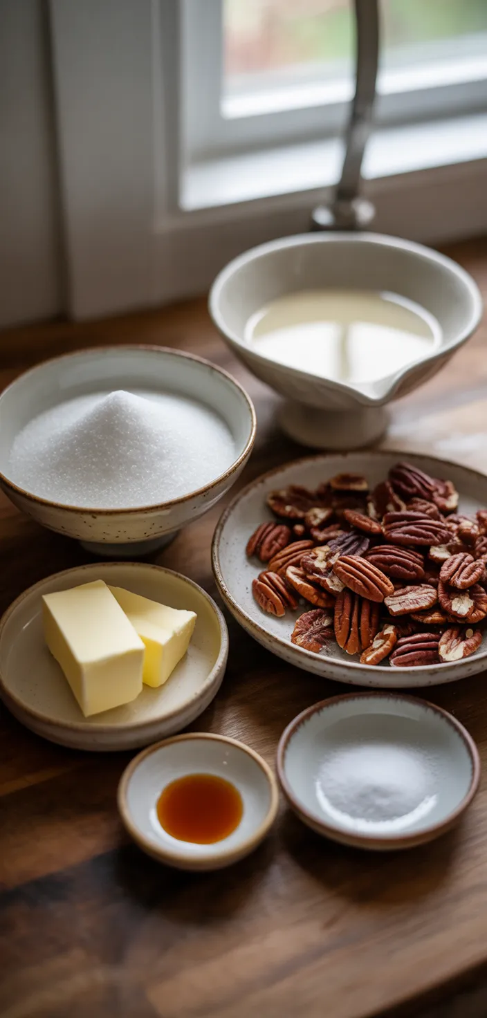 Ingredients photo for Southern Pecan Caramel Sauce Recipe