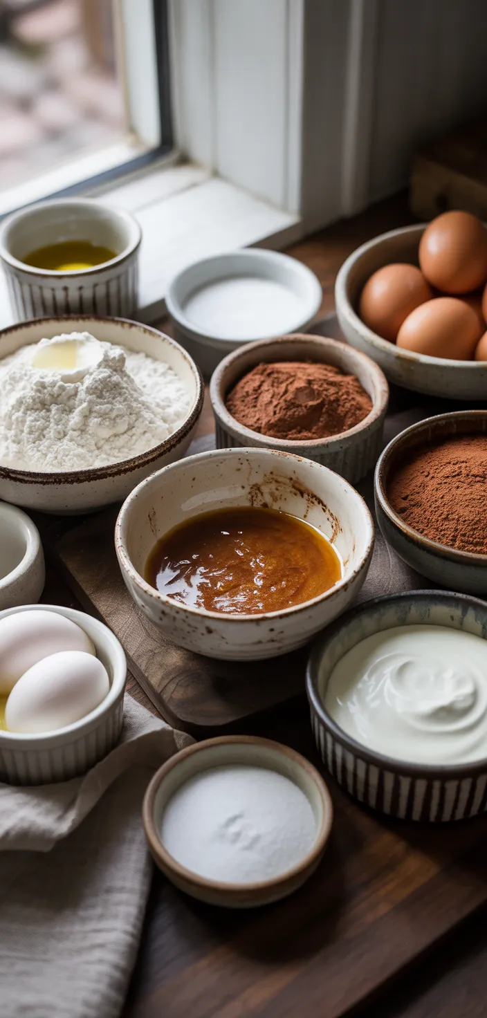 Ingredients photo for The Best Chocolate Pound Cake Recipe