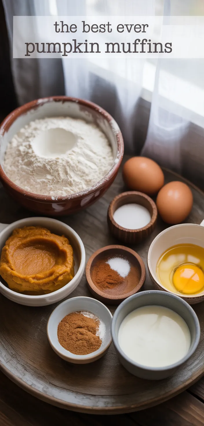 Ingredients photo for The Best Ever Pumpkin Muffins Recipe