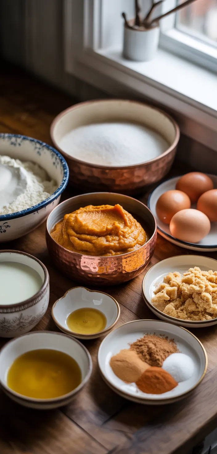 Ingredients photo for The Best Homemade Pumpkin Muffins Recipe