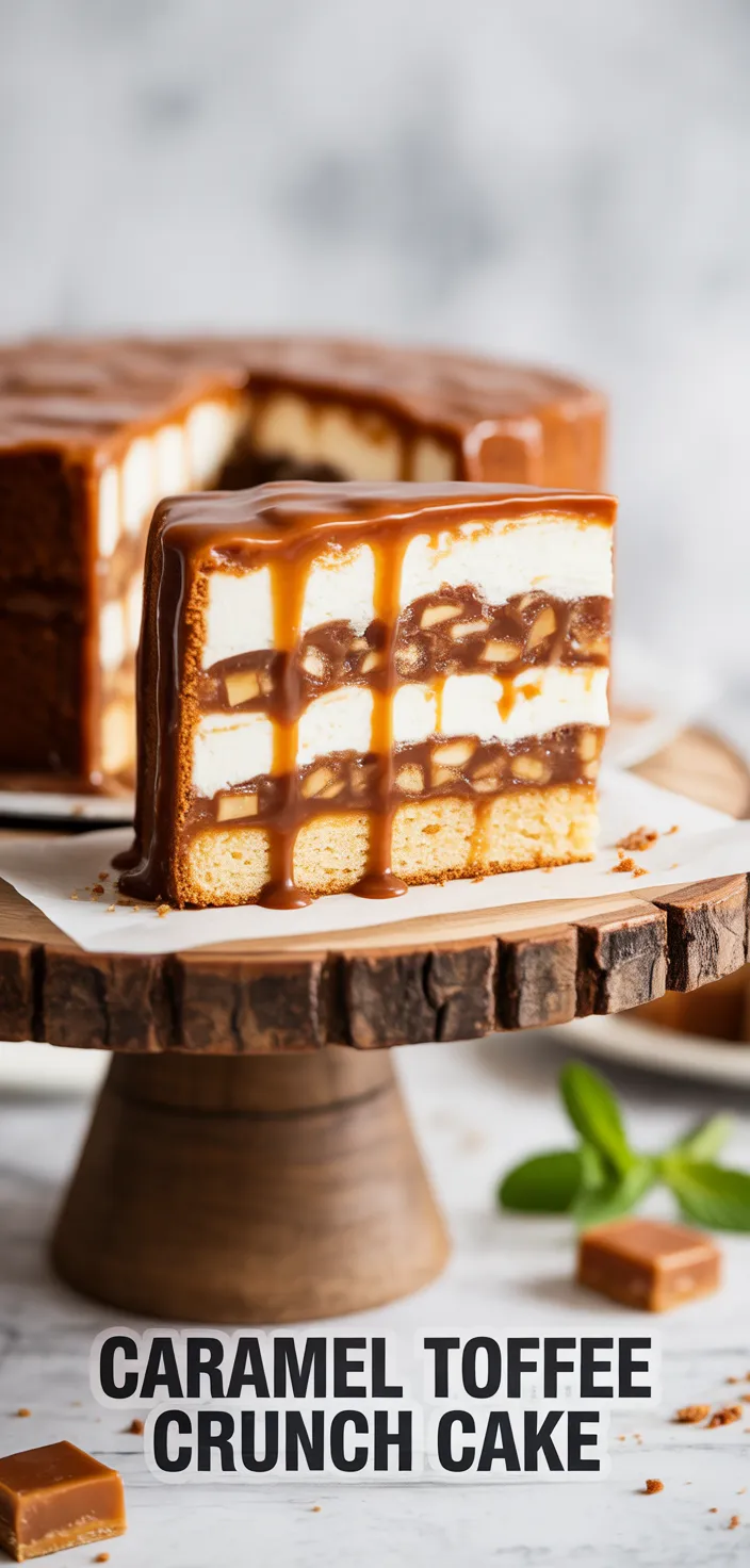 A photo of Caramel Toffee Crunch Cake Recipe