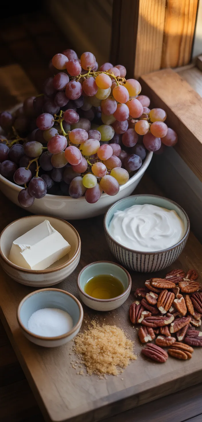 Ingredients photo for Creamy Grape Salad Recipe