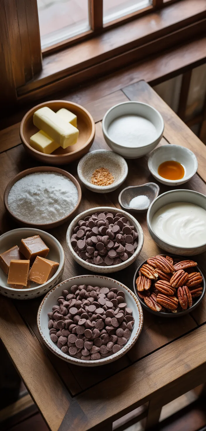 Ingredients photo for Easy Turtle Bars Recipe