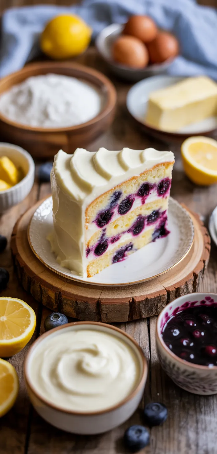 Ingredients photo for Lemon Blueberry Cake Recipe