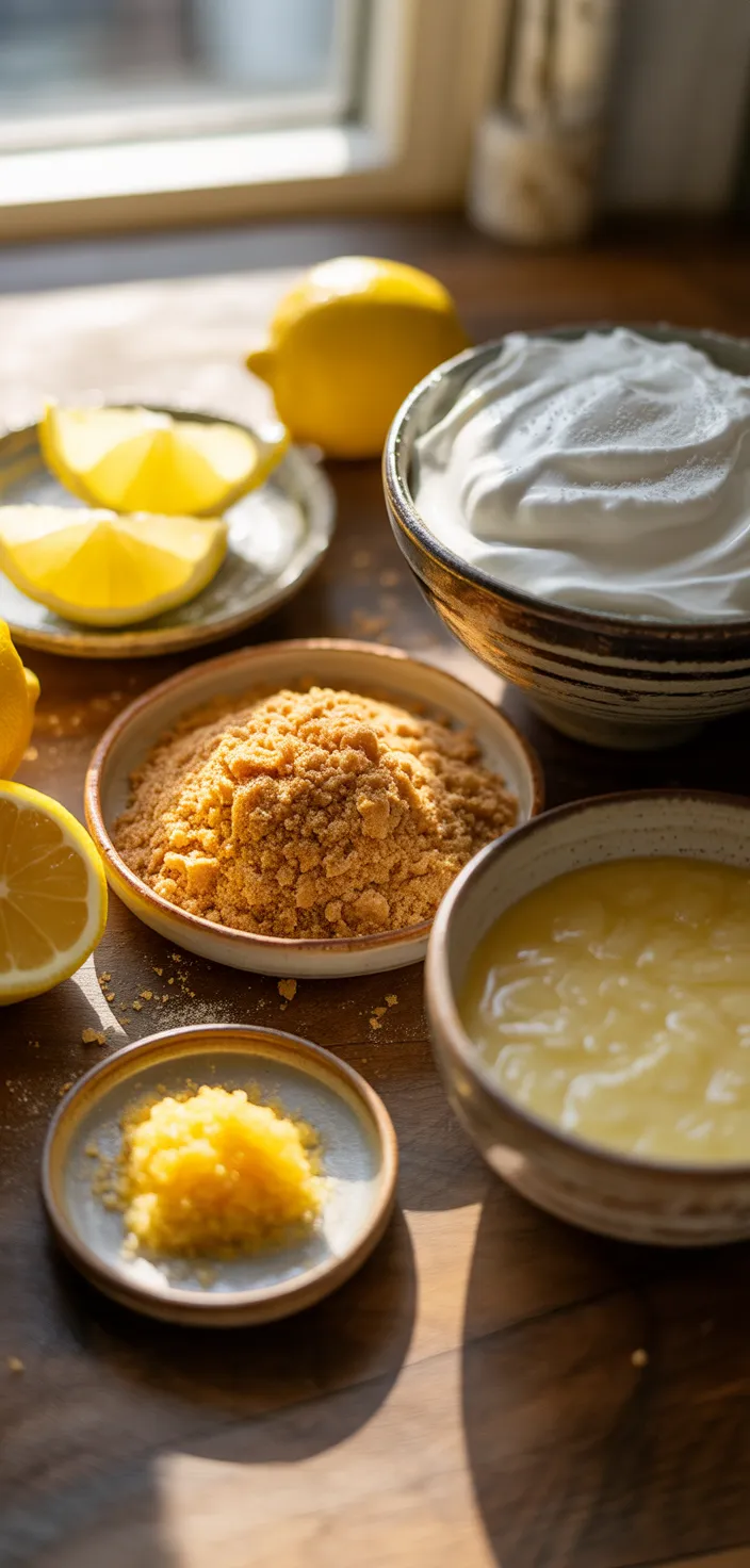 Ingredients photo for No Bake Lemon Icebox Pie Recipe