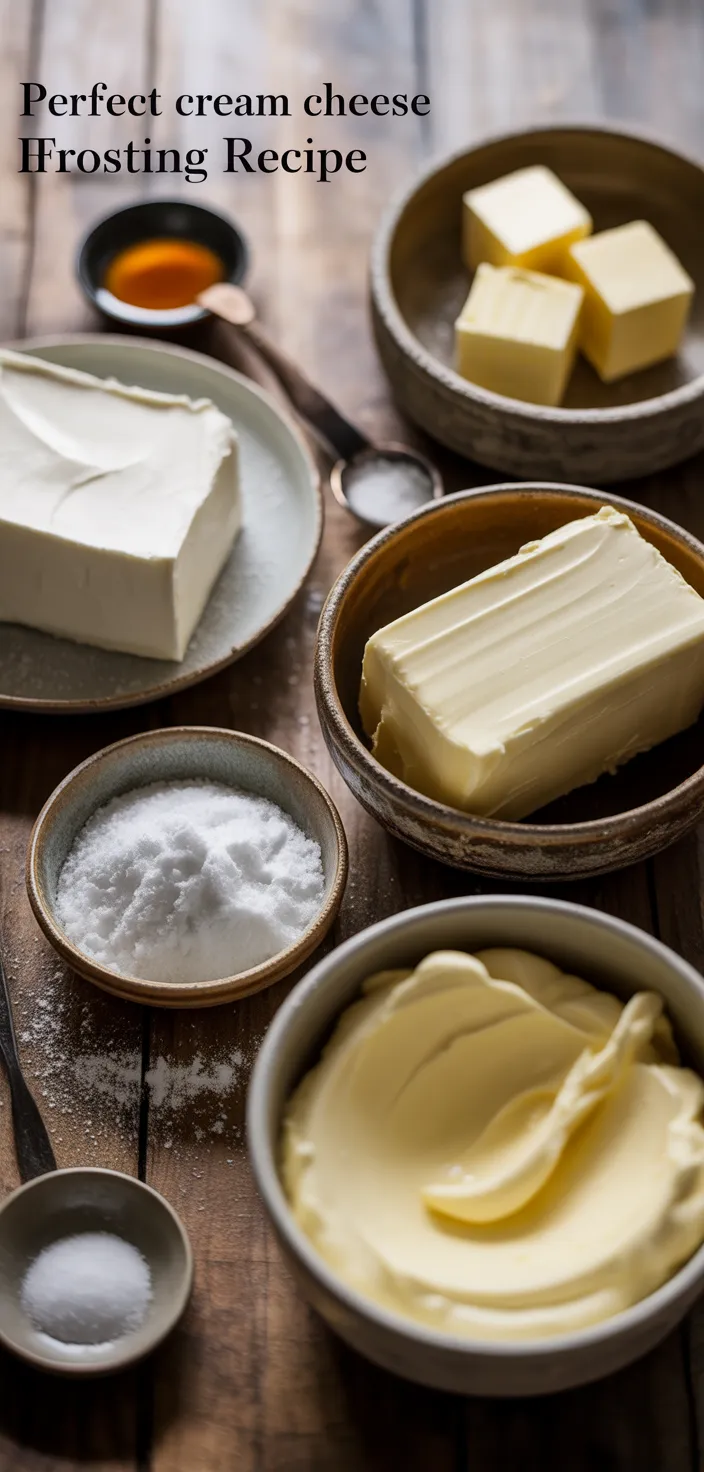 Ingredients photo for Perfect Cream Cheese Frosting Recipe