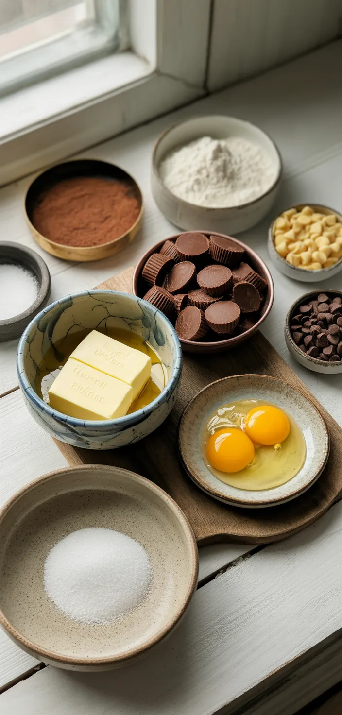 Ingredients photo for Reese's Cheesecake (with Reese's Peanut Butter Cups!) Recipe