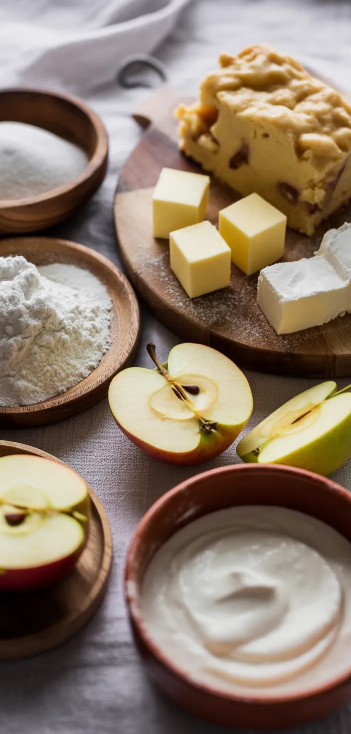Ingredients photo for Apple Kuchen Bars Recipe