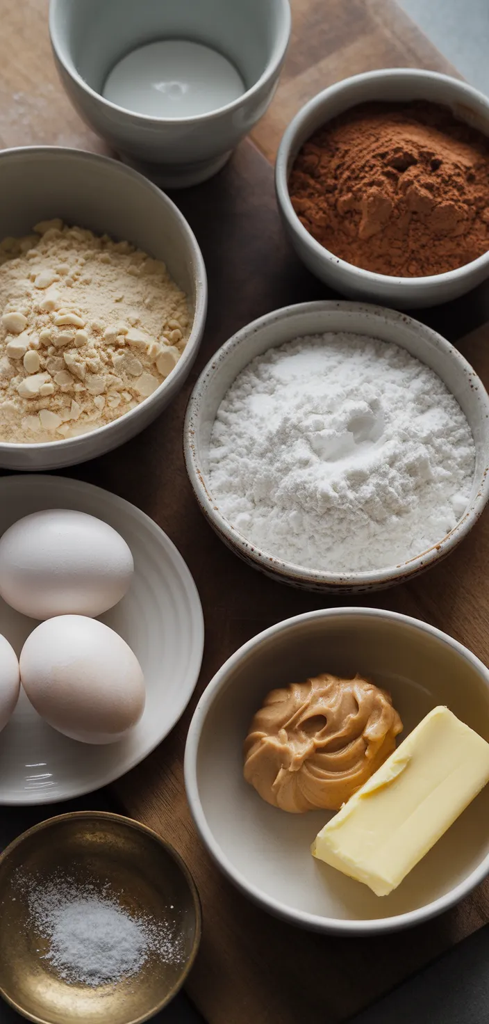 Ingredients photo for Chocolate Peanut Butter Macarons Recipe