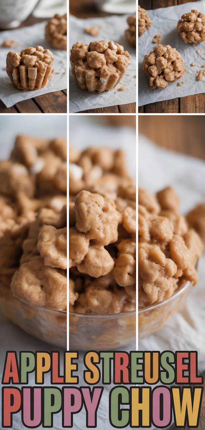 A photo of Apple Pie Muddy Buddies With Streusel Topping Recipe