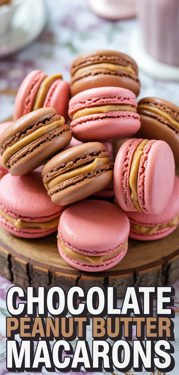 A photo of Chocolate Peanut Butter Macarons Recipe
