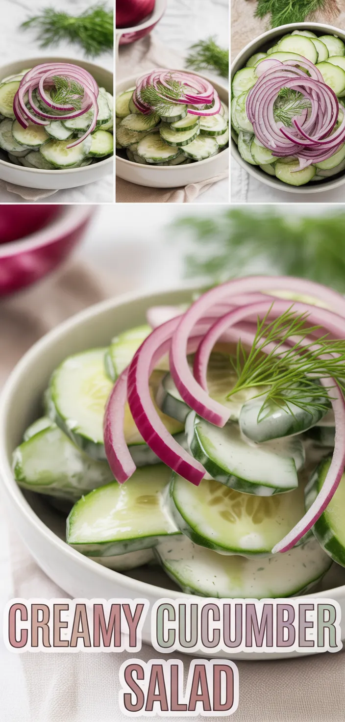 A photo of Creamy Cucumber Salad Recipe