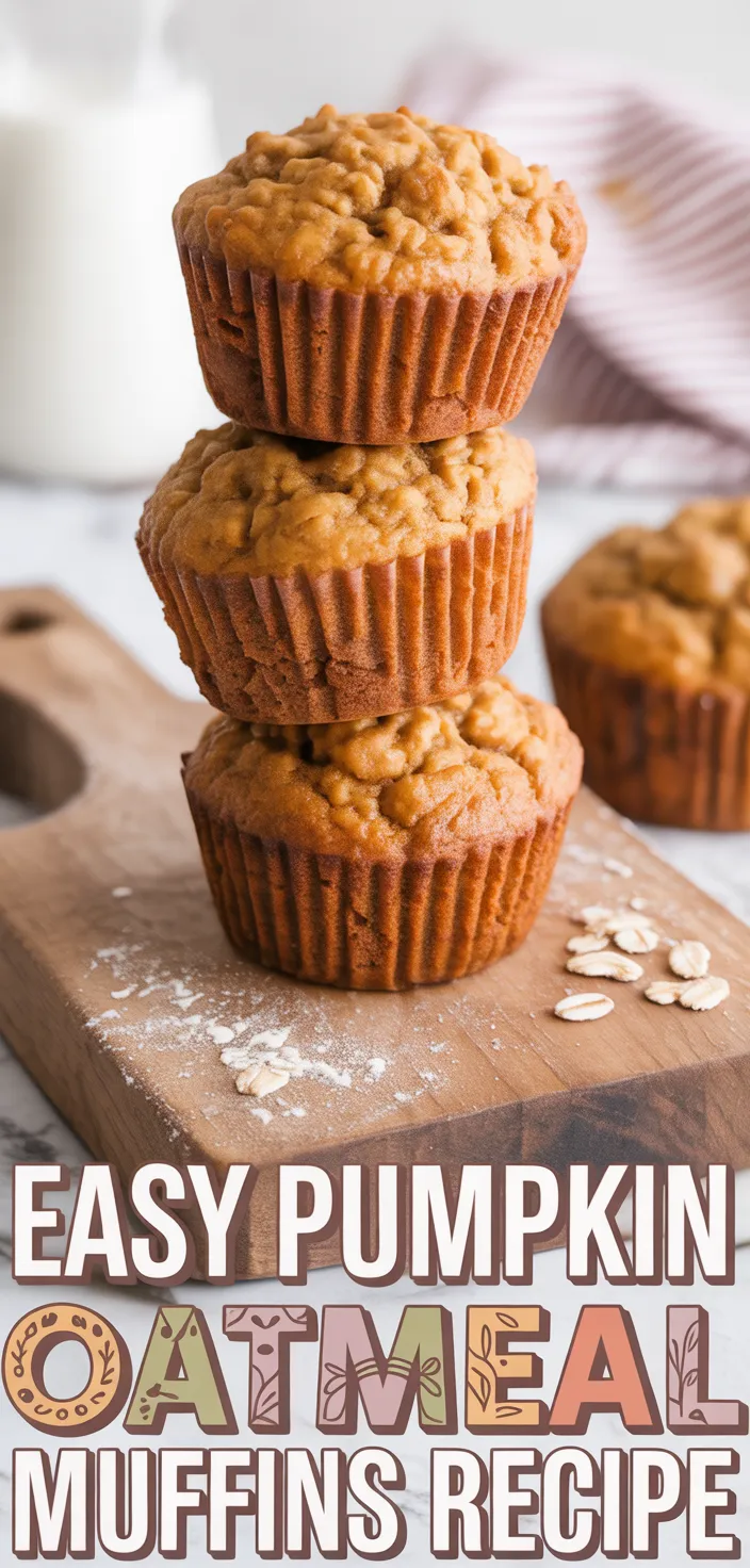 A photo of Easy Pumpkin Oatmeal Muffins Recipe