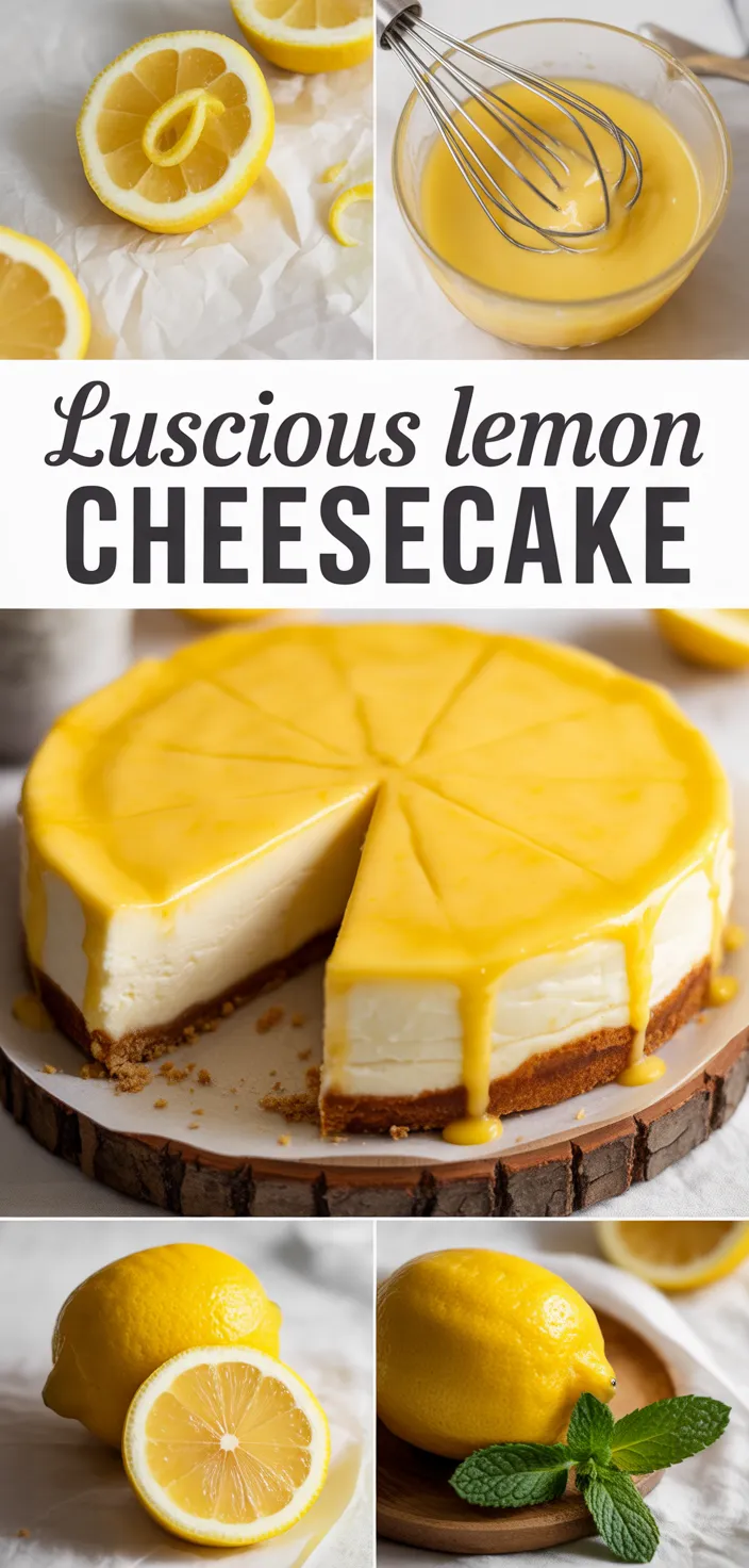 A photo of Luscious Lemon Cheesecake Recipe