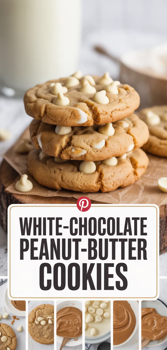 A photo of Peanut Butter White Chocolate Chip Cookies Recipe