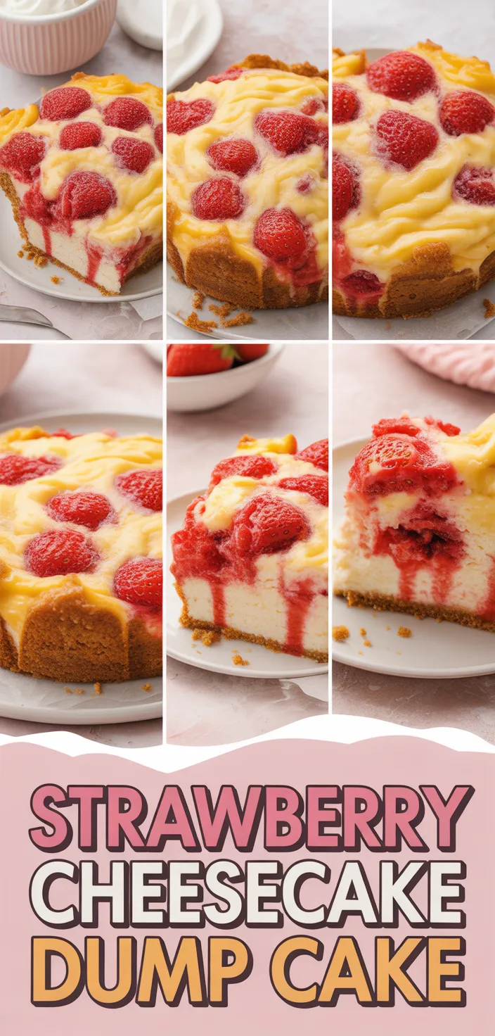 A photo of Quick And Delicious Strawberry Cheesecake Dump Cake Recipe