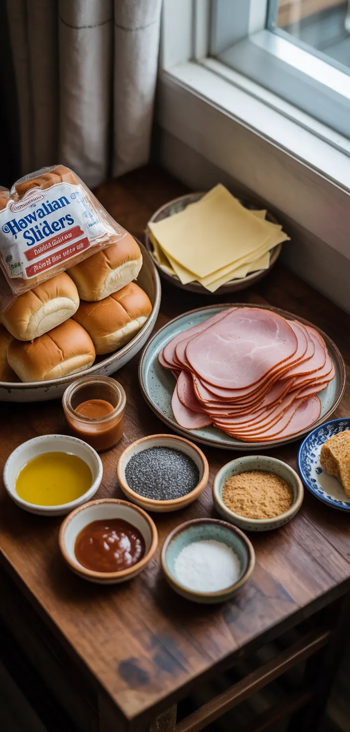 Ingredients photo for Ham & Cheese Sliders Recipe