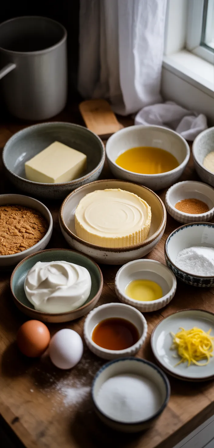 Ingredients photo for How To Make The BEST Cheesecake Recipe