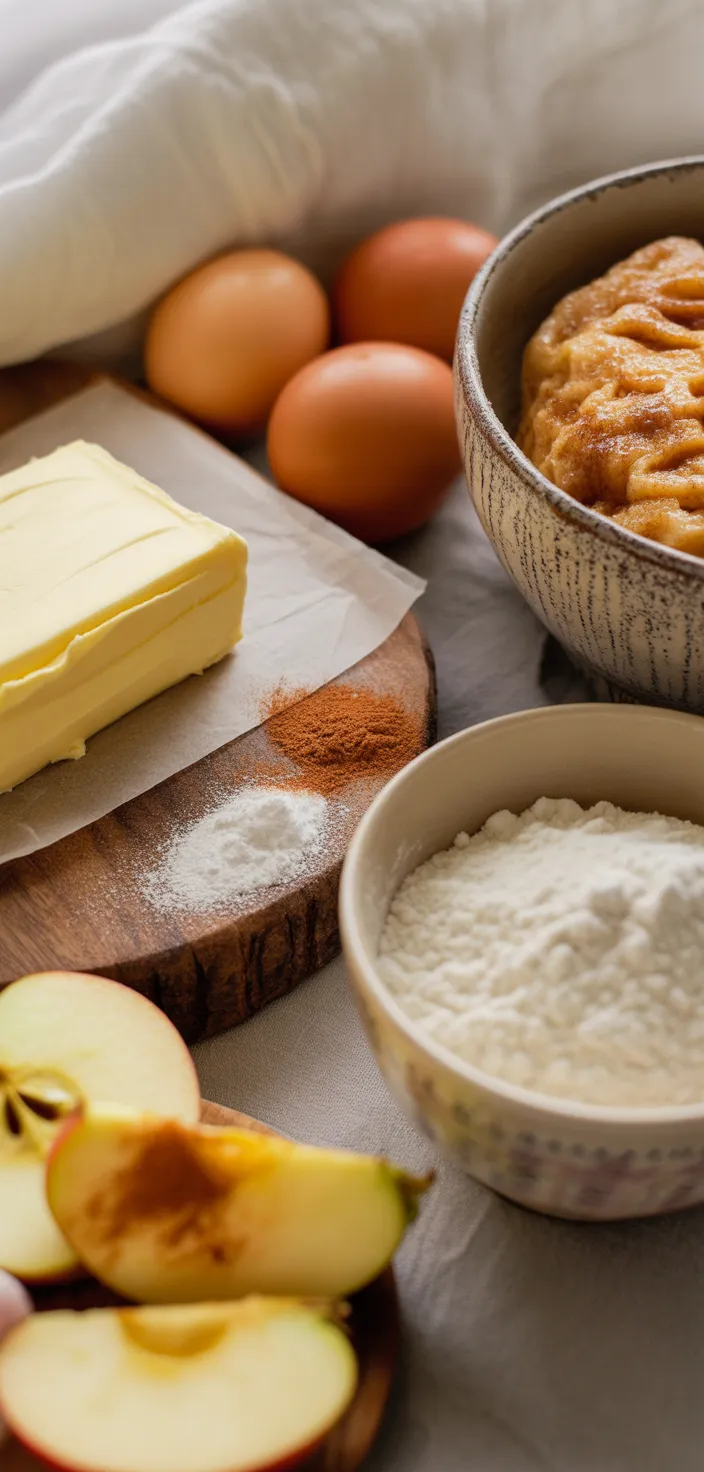 Ingredients photo for Jamie Oliver Apple Pie Cake Recipe