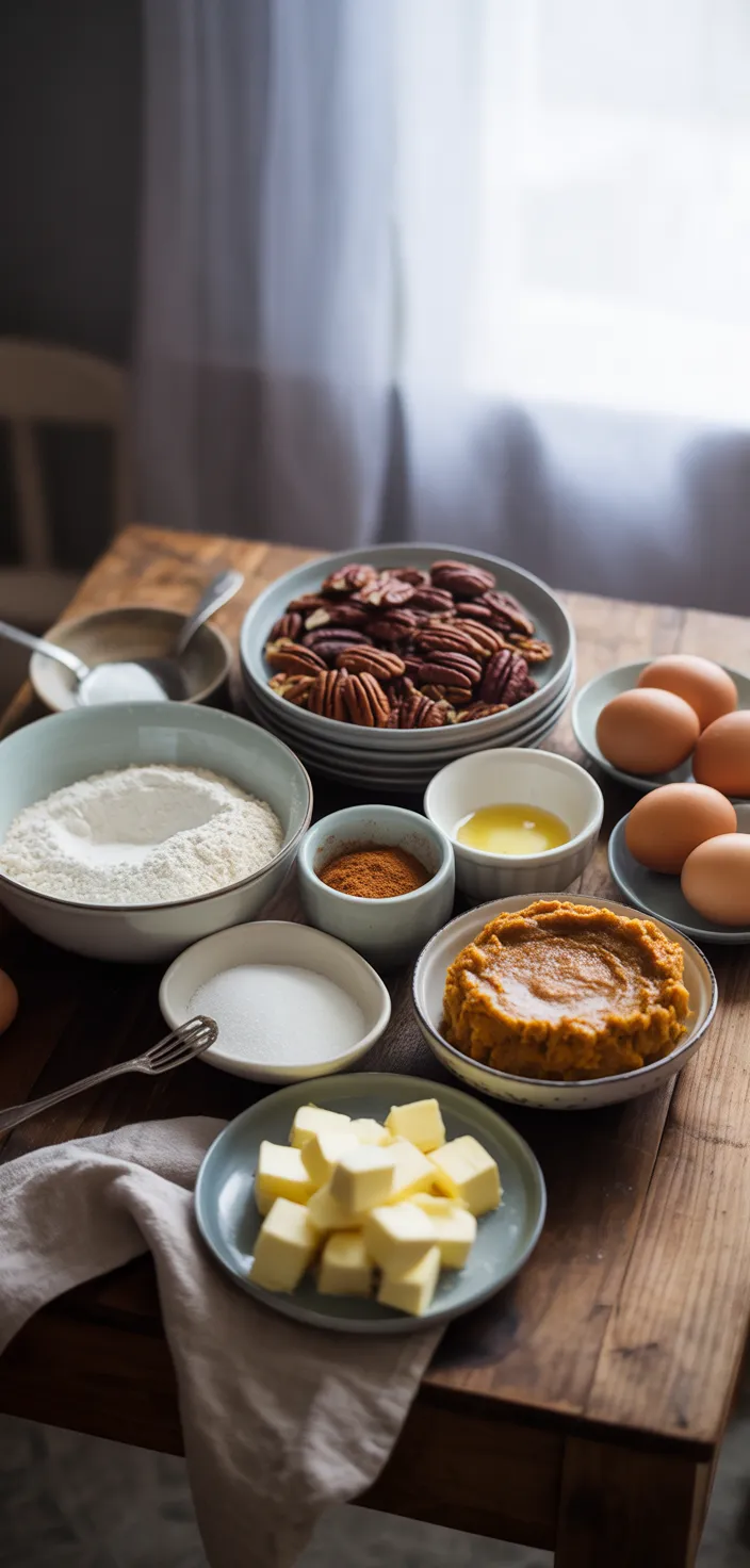 Ingredients photo for Moist Cinnamon Streusel Pumpkin Coffeecake Recipe