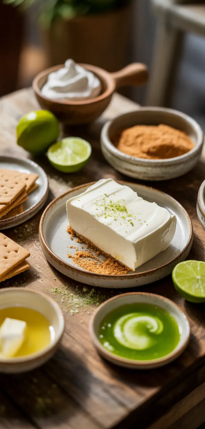 Ingredients photo for No Bake Lime Cheesecake Recipe